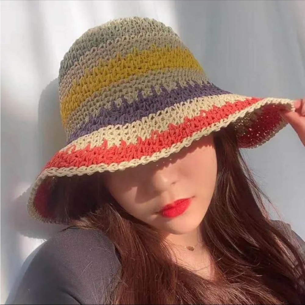 H&M Multicolor Sun Hat with Wide Brim